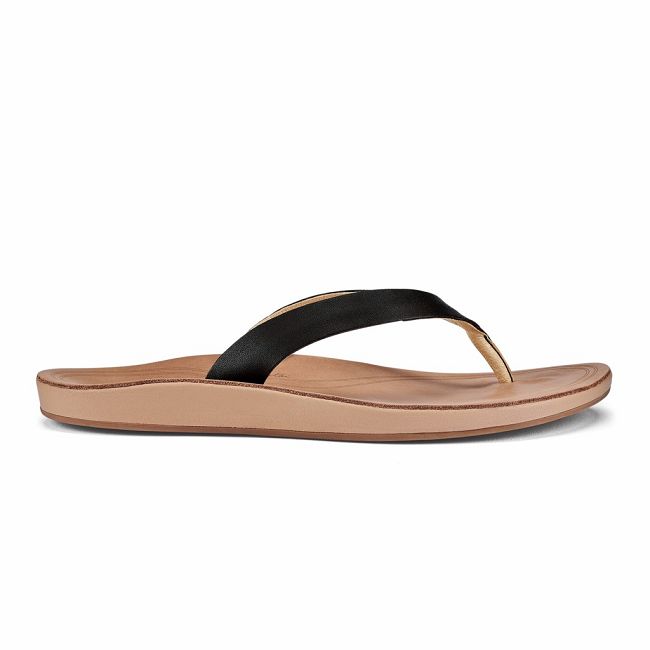 Sandalias Olukai Nonohe - Chanclas Mujer Negros 20498-021